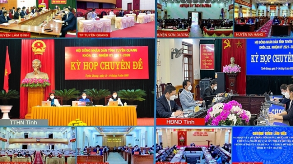Các điểm cầu trực tuyến tại kỳ họp chuyên đề HĐND tỉnh khóa XIX (tháng 3.2022)
